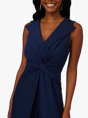 Adrianna Papell Blue Twist Front Overlay Jumpsuit - Imagen 5 de 6