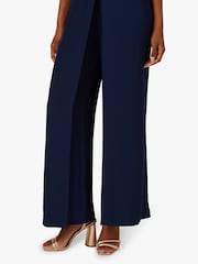 Adrianna Papell Blue Twist Front Overlay Jumpsuit - Imagen 6 de 6