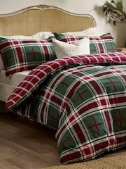 Wylder Nature Berry Red Braemar Check Duvet Set - Image 3 of 3