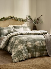 Wylder Nature Green Braemar Check Duvet Set - Image 1 of 3