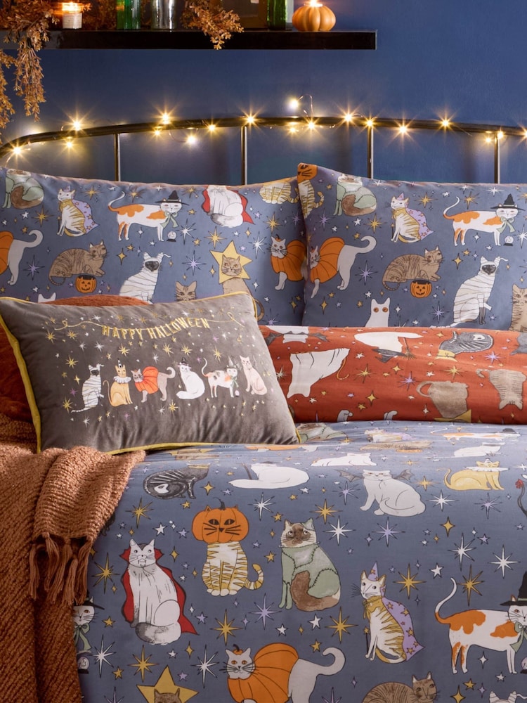 Furn Multicolour Halloween Pawty Duvet Set - Image 2 of 4