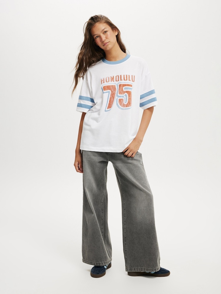 Cotton On White Ground The Boxy Graphic 100% Cotton T-Shirt - Image 2 of 4 Cotton On White Ground The Boxy Graphic 100% Cotton T-Shirt - Image 2 of 4