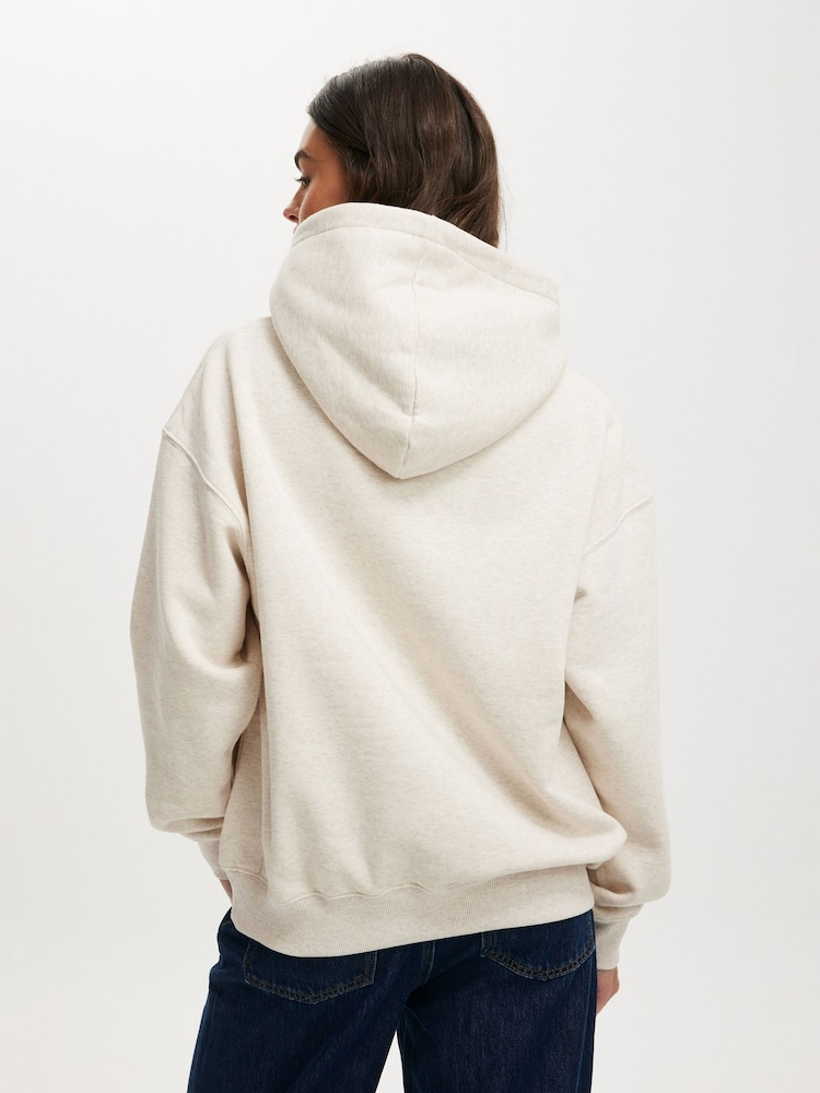 Cotton On Natural Classic Fleece Hoodie - Image 2 of 4 Cotton On Natural Classic Fleece Hoodie - Image 2 of 4