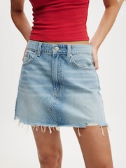 Cotton On Blue Original Denim Mini 100% Cotton Skirt - Image 1 of 6