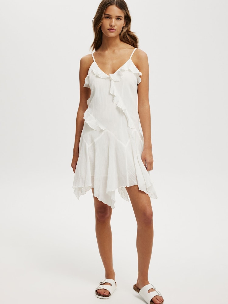 Cotton On Natural Holly Ruffle Mini Dress - Image 4 of 4