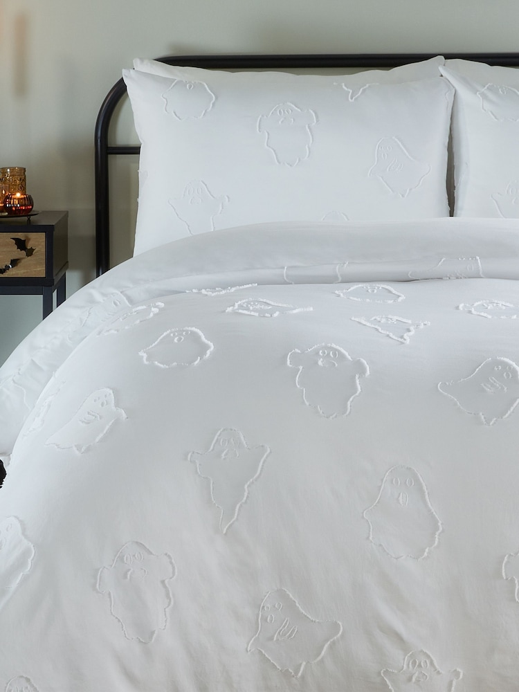Duvet Day White Ghostly Ghouls Duvet Set - Image 3 of 3 Duvet Day White Ghostly Ghouls Duvet Set - Image 3 of 3