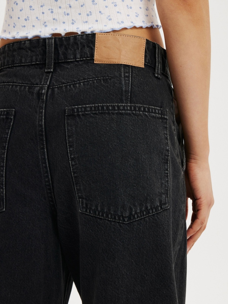 Cotton On Black Barrel Leg 100% Cotton Jeans - Image 6 of 6 Cotton On Black Barrel Leg 100% Cotton Jeans - Image 6 of 6