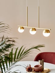 Nordlux Brass Contina 3-Spot Pendant Ceiling Light - Image 1 of 6