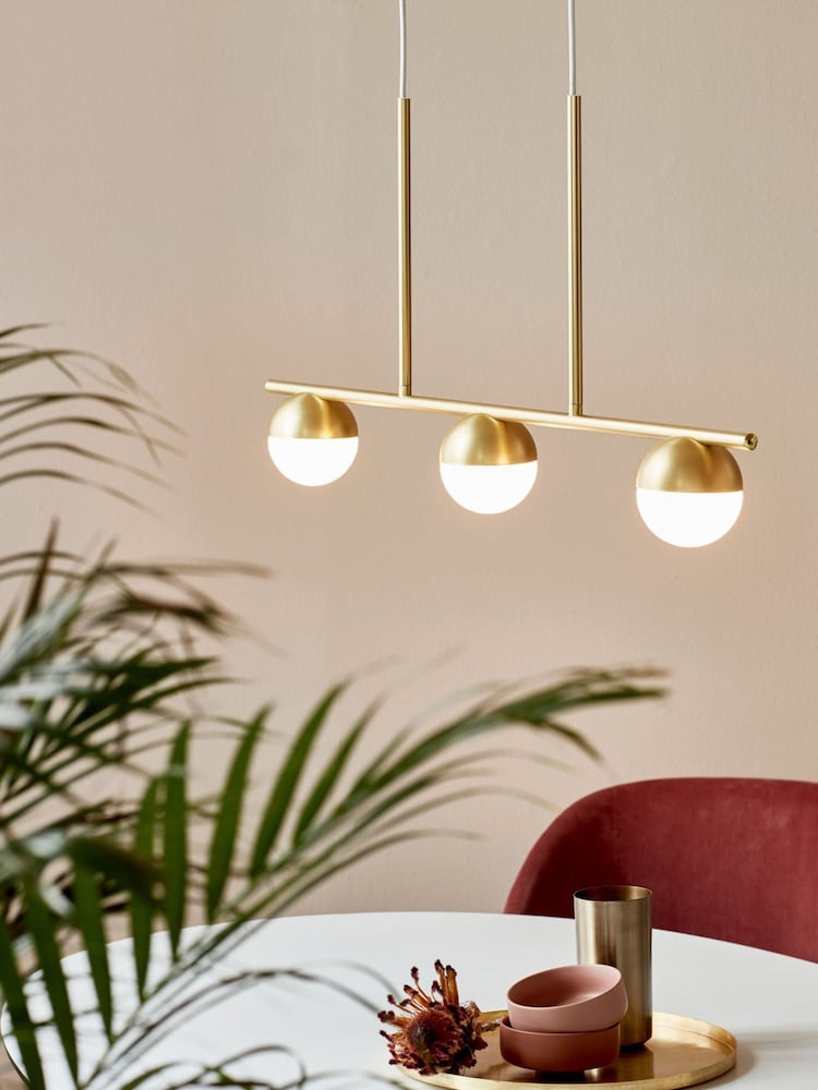 Nordlux Brass Contina 3-Spot Pendant Ceiling Light - Image 1 of 6
