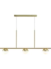 Nordlux Brass Contina 3-Spot Pendant Ceiling Light - Image 2 of 6