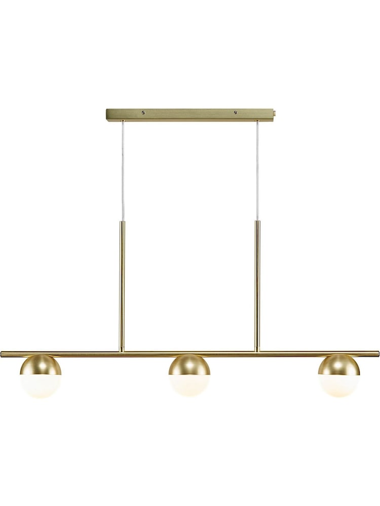 Nordlux Brass Contina 3-Spot Pendant Ceiling Light - Image 2 of 6