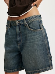 Cotton On Blue Sky Relaxed Denim 100% Cotton Shorts - Image 1 of 6
