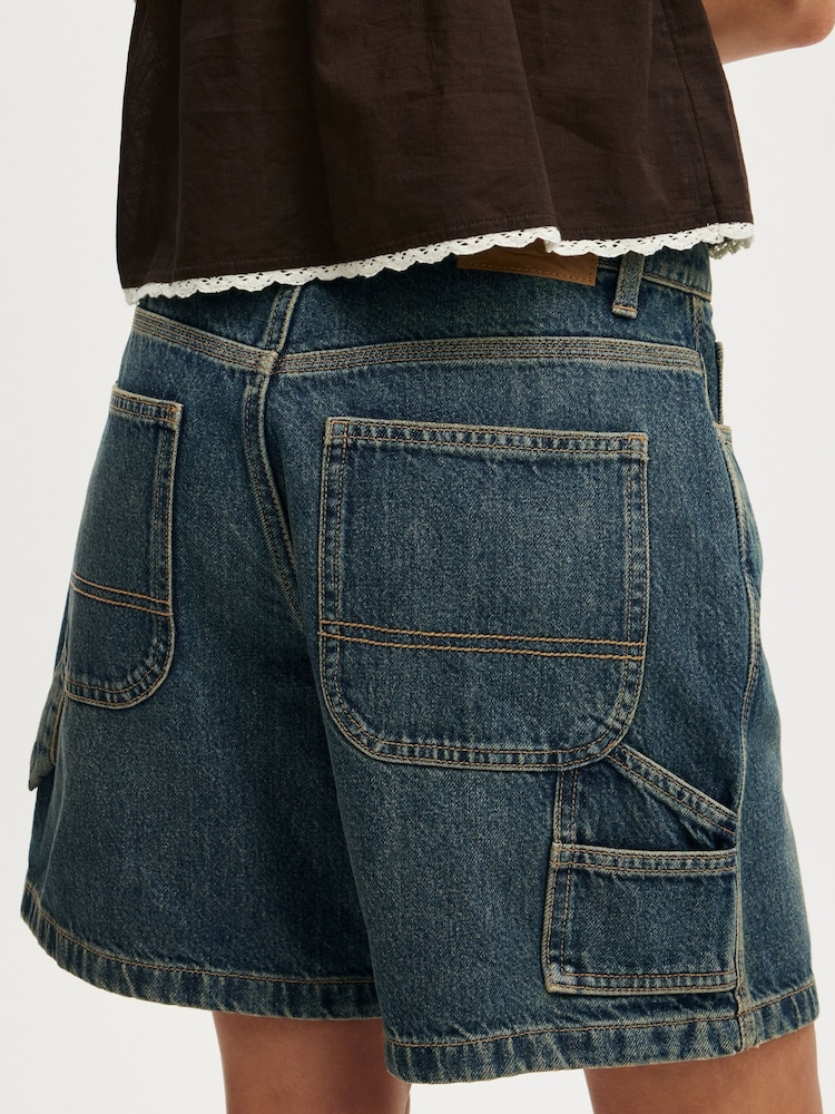 Cotton On Blue Sky Relaxed Denim 100% Cotton Shorts - Image 2 of 6
