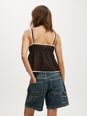 Cotton On Blue Sky Relaxed Denim 100% Cotton Shorts - Image 3 of 6