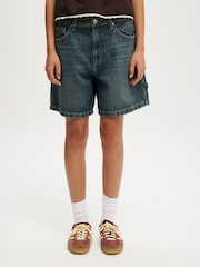 Cotton On Blue Sky Relaxed Denim 100% Cotton Shorts - Image 6 of 6
