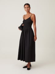Cotton On Black Romee Maxi 100% Cotton Dress - Image 1 of 4