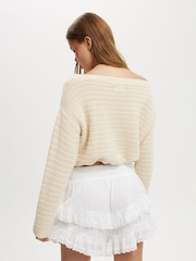 Cotton On Cream Frontier Pullover 100% Cotton Sweater - Image 2 of 4