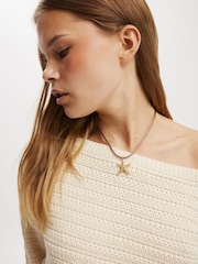 Cotton On Cream Frontier Pullover 100% Cotton Sweater - Image 3 of 4