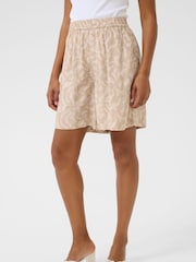 Kaffe Grey KAbarton Elasticated Waist Shorts - Image 1 of 5