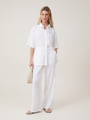 Cotton On White Haven Wide Leg Trousers - Image 1 of 4