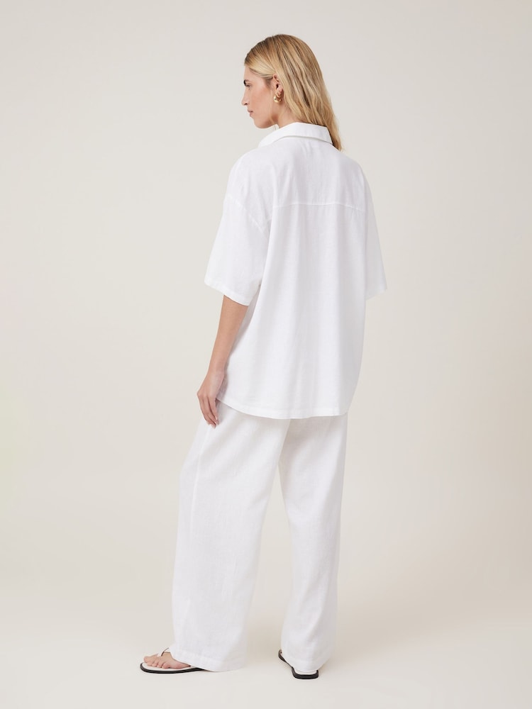 Cotton On White Haven Wide Leg Trousers - Image 2 of 4
