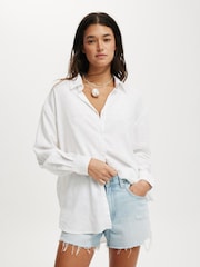 Cotton On White Haven Long Sleeve Shirt - Image 1 of 4
