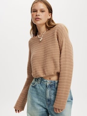 Cotton On Brown Frontier Pullover 100% Cotton Sweater - Image 1 of 4