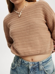 Cotton On Brown Frontier Pullover 100% Cotton Sweater - Image 4 of 4