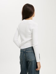 Cotton On White Preppy Button Through Polo Shirt - Image 2 of 4