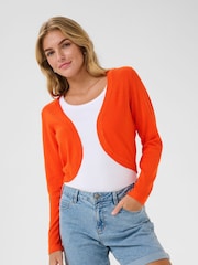 Kaffe Red Astrid Long Sleeve Open Bolero - Image 2 of 6