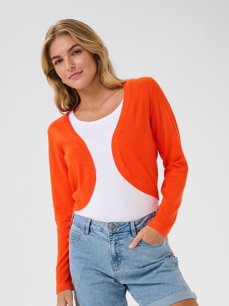 Kaffe Red Astrid Long Sleeve Open Bolero - Image 2 of 6