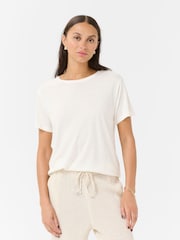 Kaffe Grey KAmaria Short Sleeve Crew Neck T-Shirt - Image 1 of 6