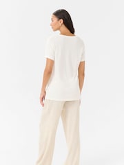 Kaffe Grey KAmaria Short Sleeve Crew Neck T-Shirt - Image 3 of 6