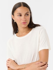 Kaffe Grey KAmaria Short Sleeve Crew Neck T-Shirt - Image 4 of 6
