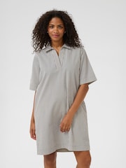 Kaffe Blue 100% Cotton KAnaya Short Sleeve Above Knee Dress - Image 1 of 5