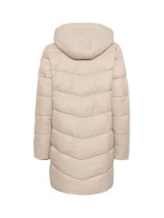 Kaffe Grey KAsusanne Hooded Padded Coat - Image 6 of 6