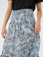 Kaffe Blue KAmaxi A-Line Smock Maxi Skirt - Image 3 of 6