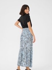 Kaffe Blue KAmaxi A-Line Smock Maxi Skirt - Image 4 of 6