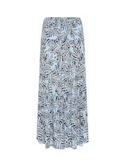 Kaffe Blue KAmaxi A-Line Smock Maxi Skirt - Image 5 of 6