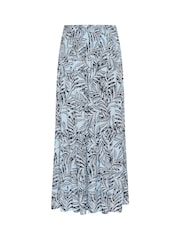 Kaffe Blue KAmaxi A-Line Smock Maxi Skirt - Image 6 of 6