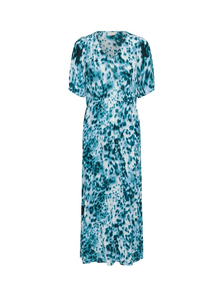 Kaffe Blue KAisolde Amber Short Sleeve Maxi Dress - Image 3 of 3 Kaffe Blue KAisolde Amber Short Sleeve Maxi Dress - Image 3 of 3