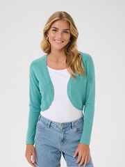 Kaffe Blue Astrid Long Sleeve Open Bolero - Image 1 of 6