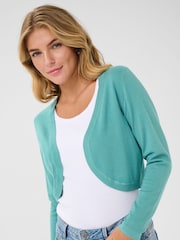 Kaffe Blue Astrid Long Sleeve Open Bolero - Image 2 of 6