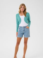 Kaffe Blue Astrid Long Sleeve Open Bolero - Image 3 of 6