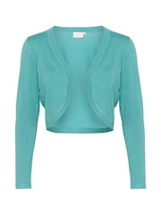 Kaffe Blue Astrid Long Sleeve Open Bolero - Image 5 of 6