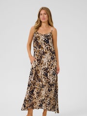 Kaffe Natural KAthora Amber Leopard Print Dress - Image 1 of 5