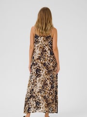 Kaffe Natural KAthora Amber Leopard Print Dress - Image 2 of 5