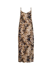 Kaffe Natural KAthora Amber Leopard Print Dress - Image 4 of 5