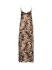 Kaffe Natural KAthora Amber Leopard Print Dress - Image 5 of 5