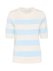 Kaffe Blue KAlizza Short Sleeve Striped Pullover Sweater - Image 5 of 6